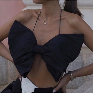 Zara BANDEAU BOW TOP LIMITED EDITION